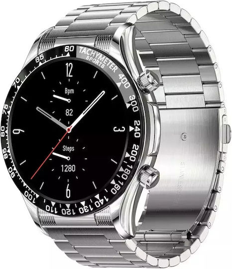 Nubi E18 PRO Smartwatch with Heart Rate Monitor (Silver / Black) view 3