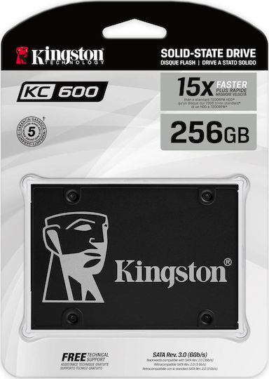 Kingston KC600 SSD 256GB 2.5'' Type with SATA III Connection SKC600/256G vue 2