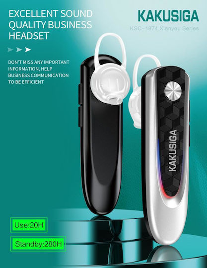 Kakusiga KSC-1874 In-ear Bluetooth Handsfree Earphone Silver view 2
