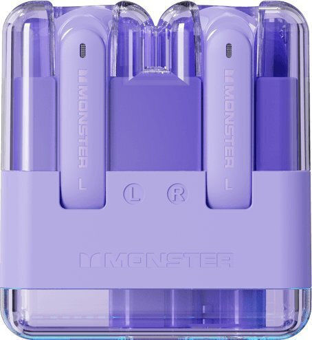Monster XKT12 Earbud Bluetooth Handsfree Earphones with Charging Case Purple view 2