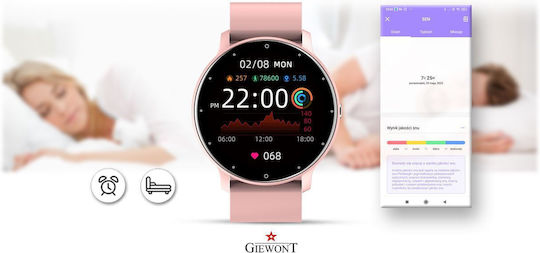 Giewont 120-1 Smartwatch with Heart Rate Monitor (Pink) view 9