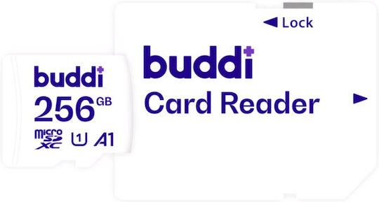 Buddi SDXC 256GB U1 A1 with Adapter view 1