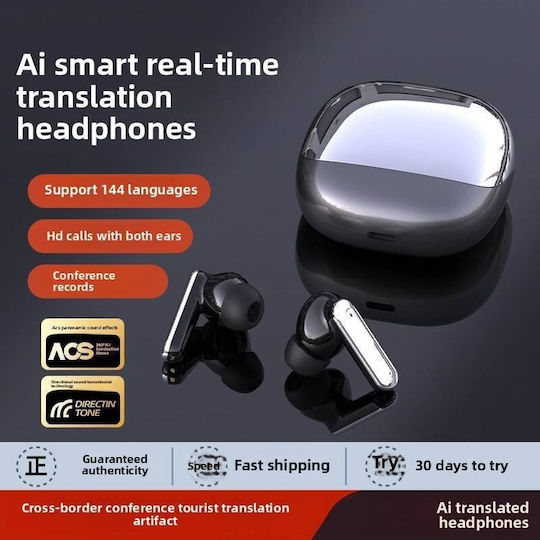 S17 AI Smart Translator In-ear Bluetooth Handsfree Headphones with Charging Case White view 5
