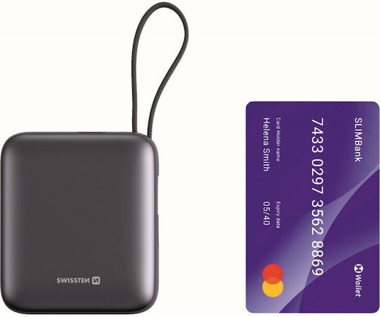 Swissten Space Power Bank 10000mAh 35W with USB-C Port Silver Ansicht 3