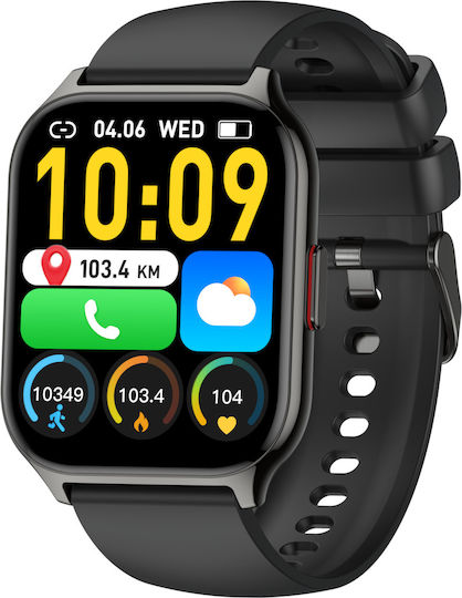 Zonstylefit Smartwatch Idealstore 2.01 Touch Screen Android Ios Speaker-microphone Music Control Camera Calls Messages Whatsapp Facebook Weather Fitness Tracker Ip67 Heart Rate Blood Pressure Spo2 Sleep Monitoring Sports