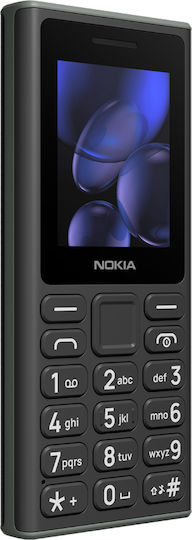 Nokia 105 (2024) Dual SIM Mobile with Buttons (Greek Menu) Black view 3