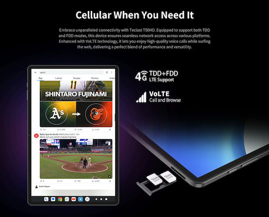 Teclast T50HD 4G 11" Tablet (6GB/256GB) Gray view 7