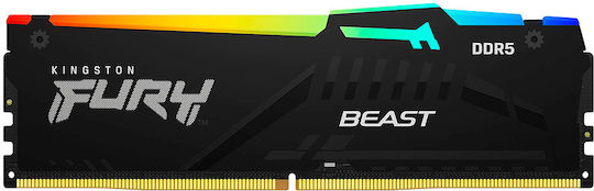 Kingston Fury Beast RGB 32GB DDR5 RAM with 2 Modules (2x16GB) and 6000 Speed for Desktop (KF560C30BBAK2-32) view 3