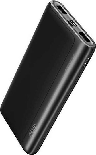 XO PR120 Power Bank 10000mAh with 2 USB-A Ports and USB-C Port Black