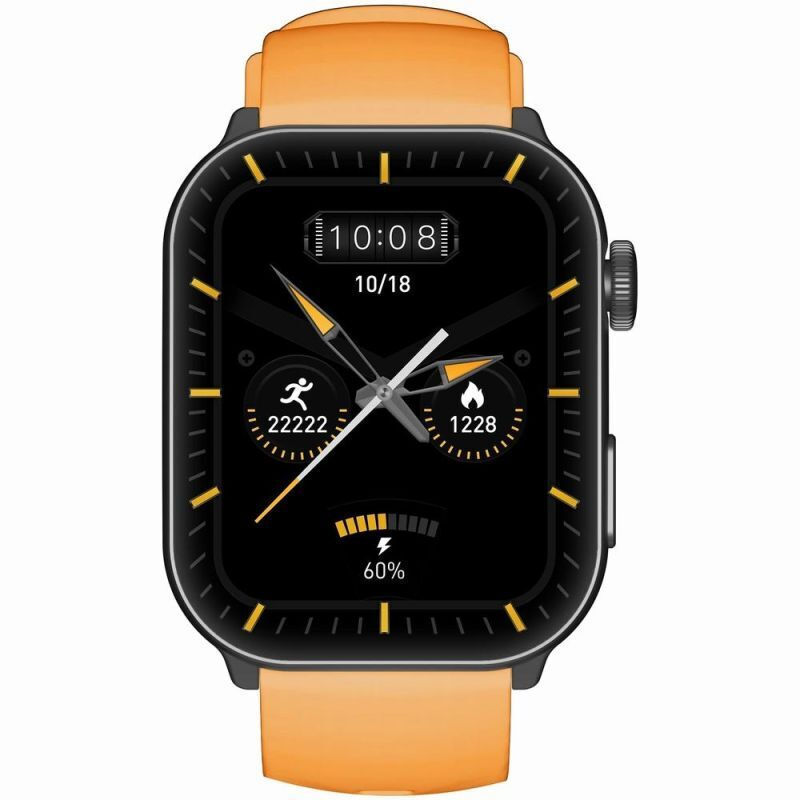 Men's Smartwatch Gravity Gt28-2 Strap + Bracelet Orange Black – widok 2