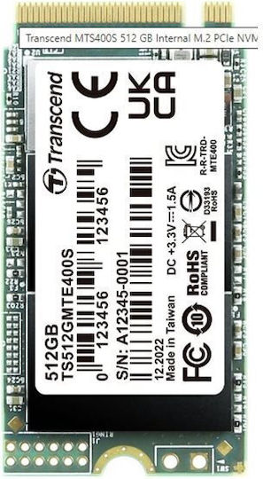 Transcend SSD 512GB M.2 Type With PCI Express 3.0 Connection TS512GMTE400S view 3