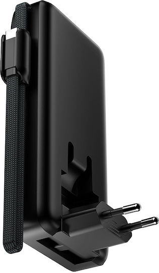 XO PR282 Power Bank 10000mAh 22.5W with USB-A Port and USB-C Port Black view 5