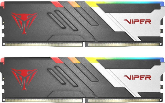 Patriot Viper Venom RGB DDR5 64GB RAM with 2x32GB Modules and Speed 5600 for Desktop PVVR564G560C40K