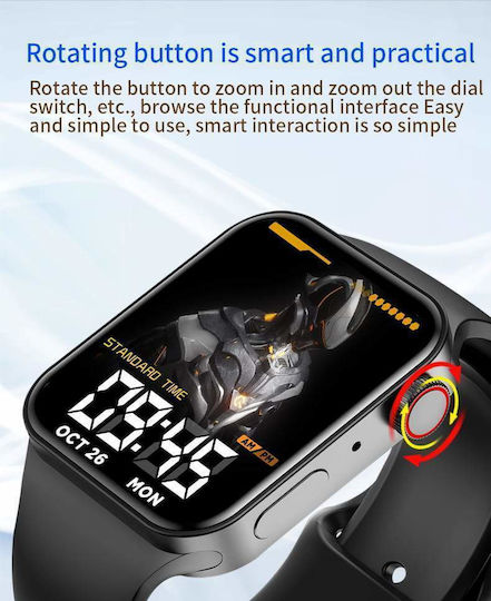 T100 Plus Smartwatch with Heart Rate Monitor (Silver) view 4