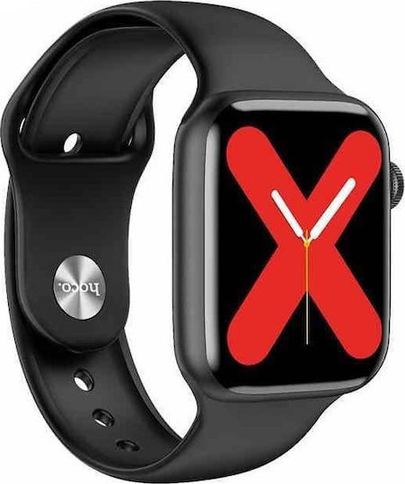 Hoco GA09 Plus Smartwatch with Heart Rate Monitor (Black) vista 6