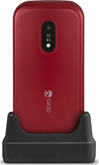Doro 6040 Single SIM Mobile with Large Buttons Red view 2
