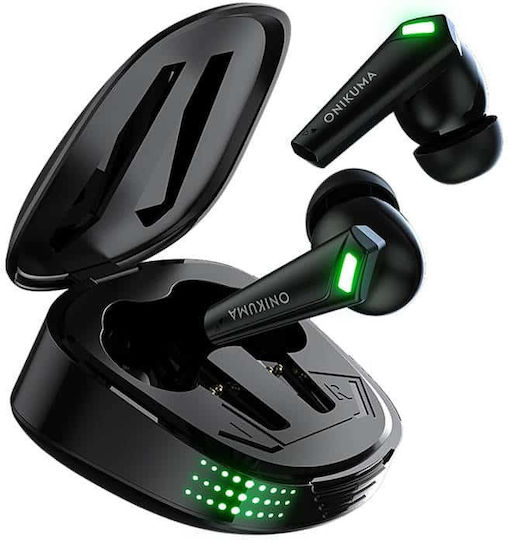 Onikuma T308 In-ear Bluetooth Handsfree Earphones with Charging Case Black view 3