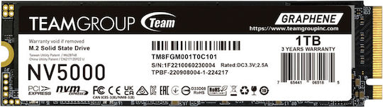TeamGroup NV5000 SSD 1TB M.2 Type with PCI Express 4.0 Connection TM8FGM001T0C101 view 1