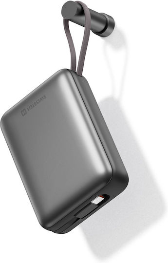 Swissten Space Power Bank 20000mAh 22.5W with USB-A Port and USB-C Power Delivery Port Silver view 2