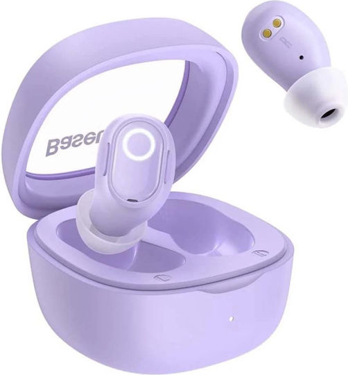 Baseus Bowie Wm02 Tws In-ear Bluetooth Handsfree Earphones with Charging Case Purple vue 4