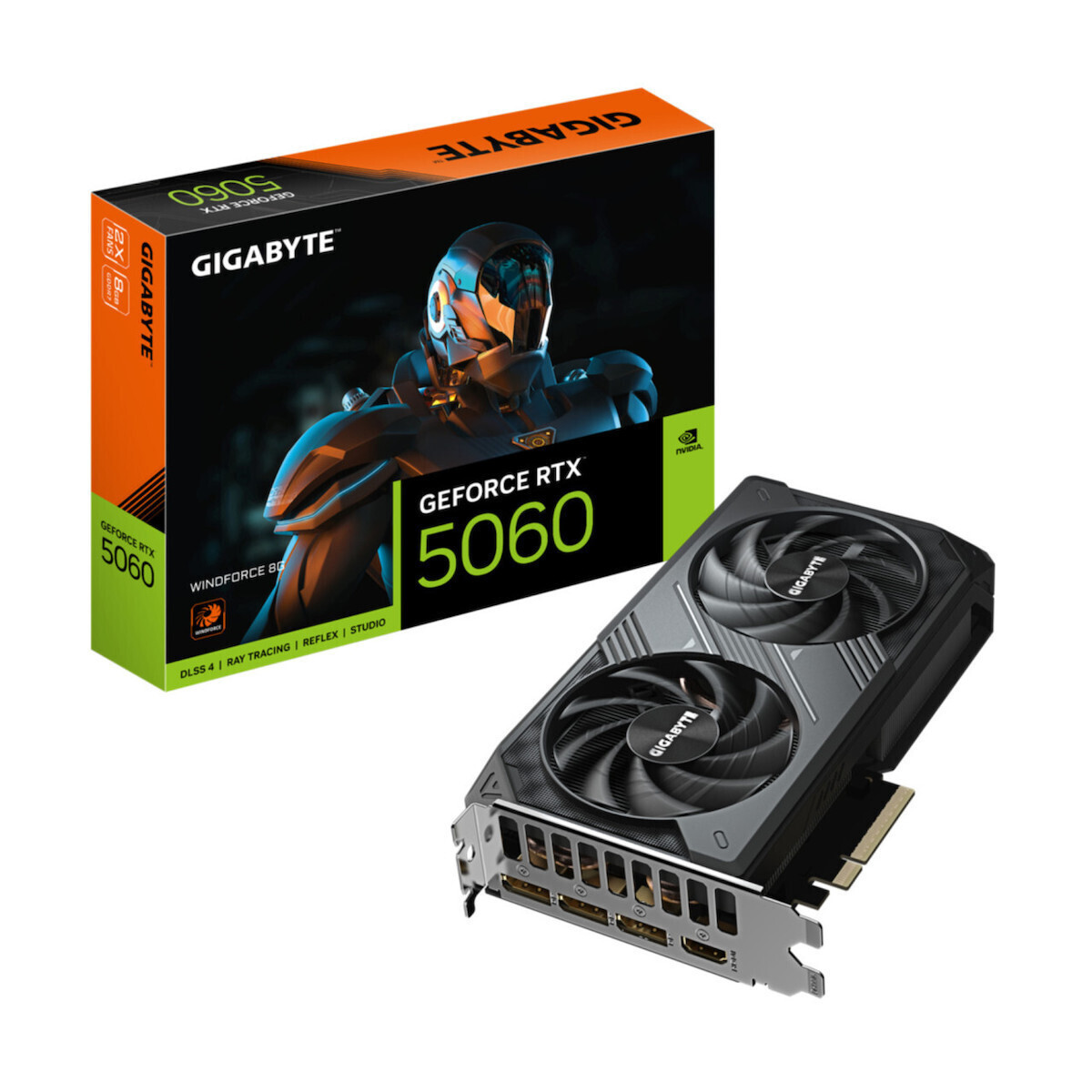 Gigabyte GeForce RTX 5060 8GB GDDR7 Windforce Graphics Card GV-N5060WF2-8GD