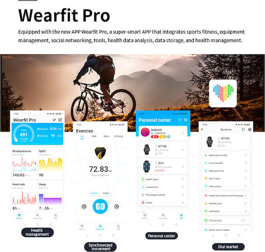 HiFuture HiTime Mini Smartwatch with Heart Rate Monitor (Black) vue 6