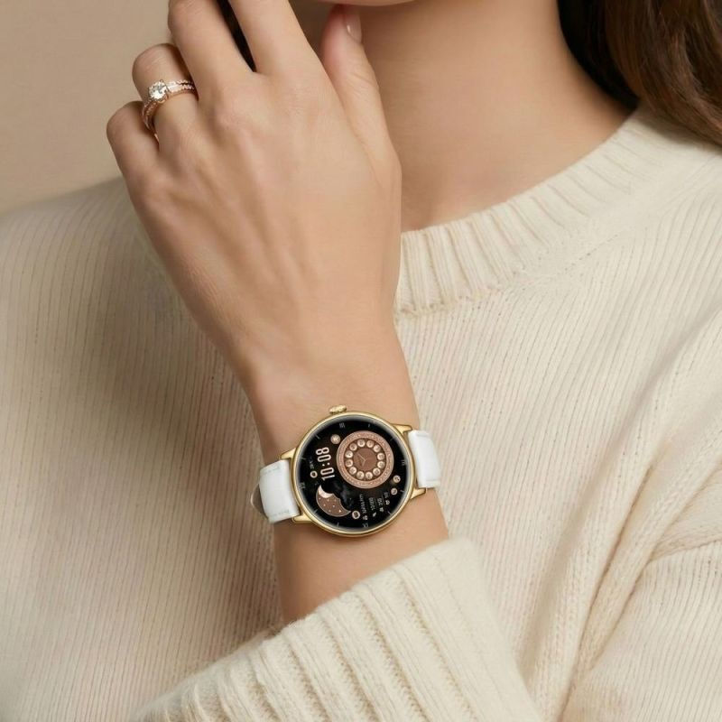 Gravity GT33-2 41mm Smartwatch with Heart Rate Monitor (Golden) view 2