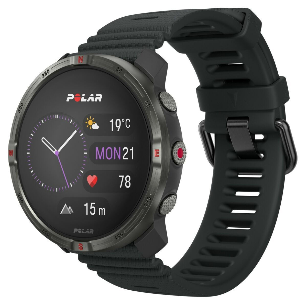Polar GRIT X2 44mm Waterproof Smartwatch with Heart Rate Monitor (Black) view 1