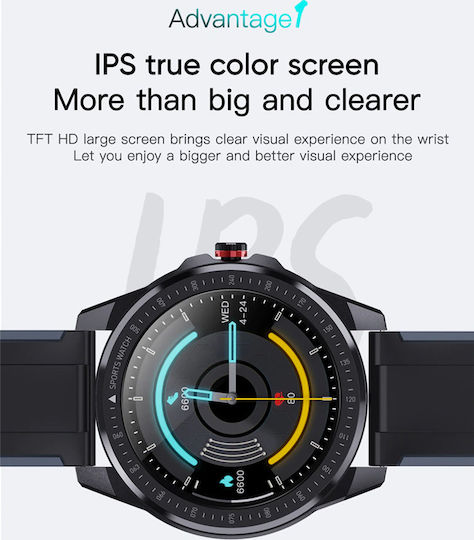 INTIME SN88 Smartwatch with Heart Rate Monitor (Black) view 2