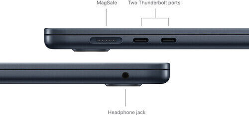 Apple MacBook Air 15" (2024) 15.3" Retina Display (M3-8-core/16GB/512GB SSD) Midnight (International English Keyboard) view 4