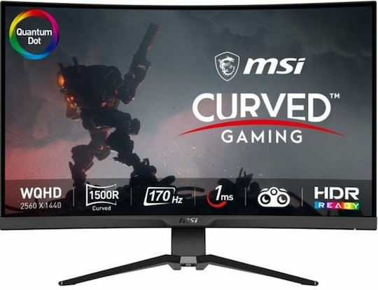 MSI MAG 325CQRF-QD VA Curved Gaming Monitor 31.5" QHD 2560x1440 170Hz with Response Time 1ms GTG