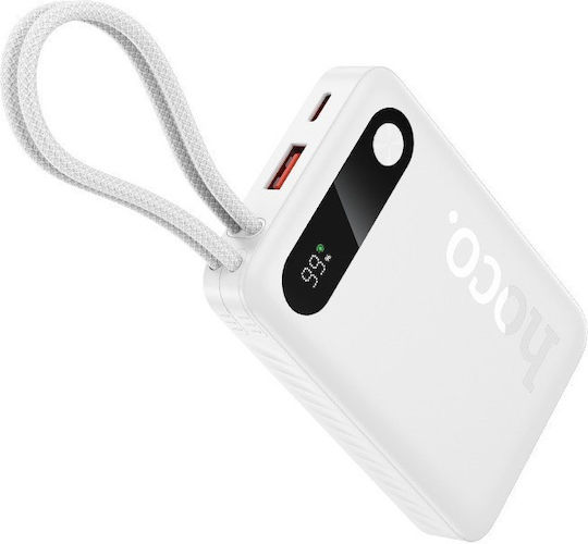 Hoco J171 Power Bank 10000mAh 22.5W with USB-A Port and USB-C Power Delivery Port White