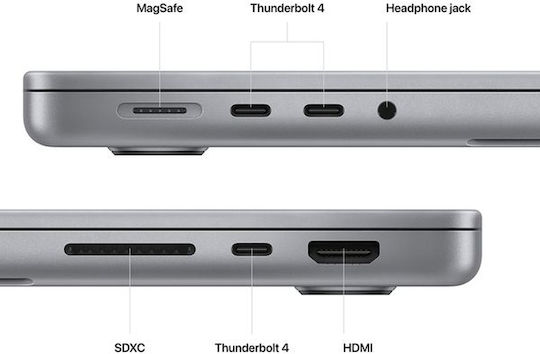 Apple MacBook Pro 14" (2023) 14.2" Retina Display (M2-Pro 12-core/16GB/1TB SSD/19-Core) Space Grey (US Keyboard) view 3