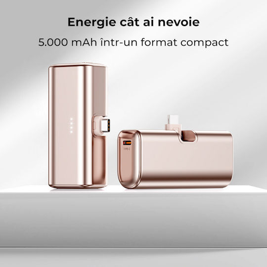 Voltres Power Bank 5000mAh 22.5W with USB-C Port Gold view 2