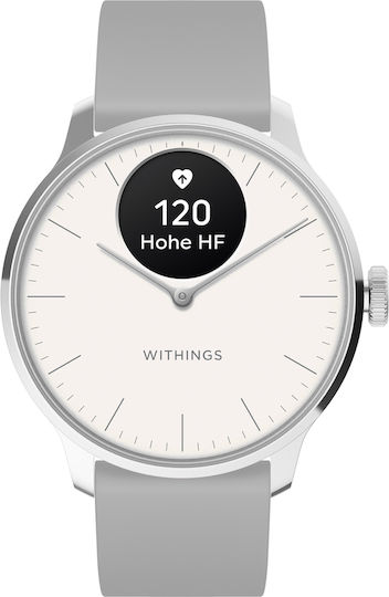 Withings ScanWatch Light Stainless Steel 37mm Waterproof with Heart Rate Monitor (Silver) view 2