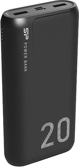 Silicon Power GS15 Power Bank 20000mAh with 2 USB-A Ports Black