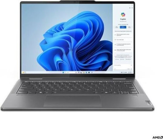 Lenovo Yoga 7 2-in-1 14AHP9 14" OLED Touchscreen (Ryzen 5-8640HS/16GB/512GB SSD/W11 Home) Storm Grey (GR Keyboard) view 2