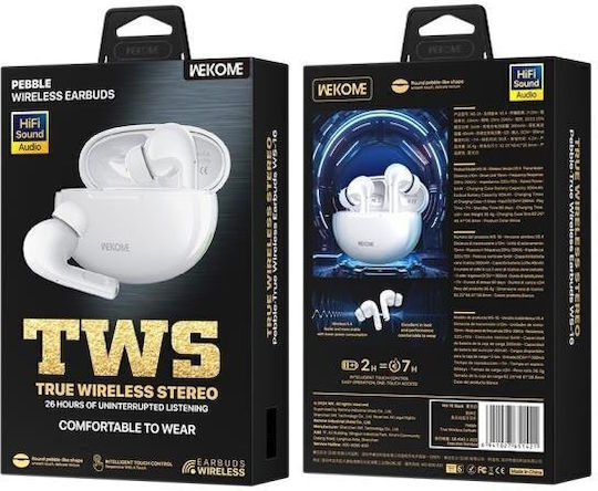 WK WS-16 In-ear Bluetooth Handsfree Earphones with Charging Case White view 3