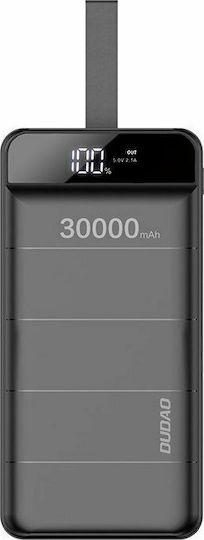 Dudao K8+s Power Bank 30000mAh with 3 USB-A Ports Black
