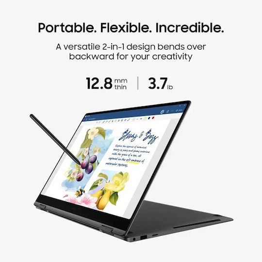 Samsung Book5 Pro 360 Copilot+ 16" OLED Touchscreen (Ultra 7-256V/16GB/1TB SSD/W11 Home) Gray (US Keyboard) vista 7