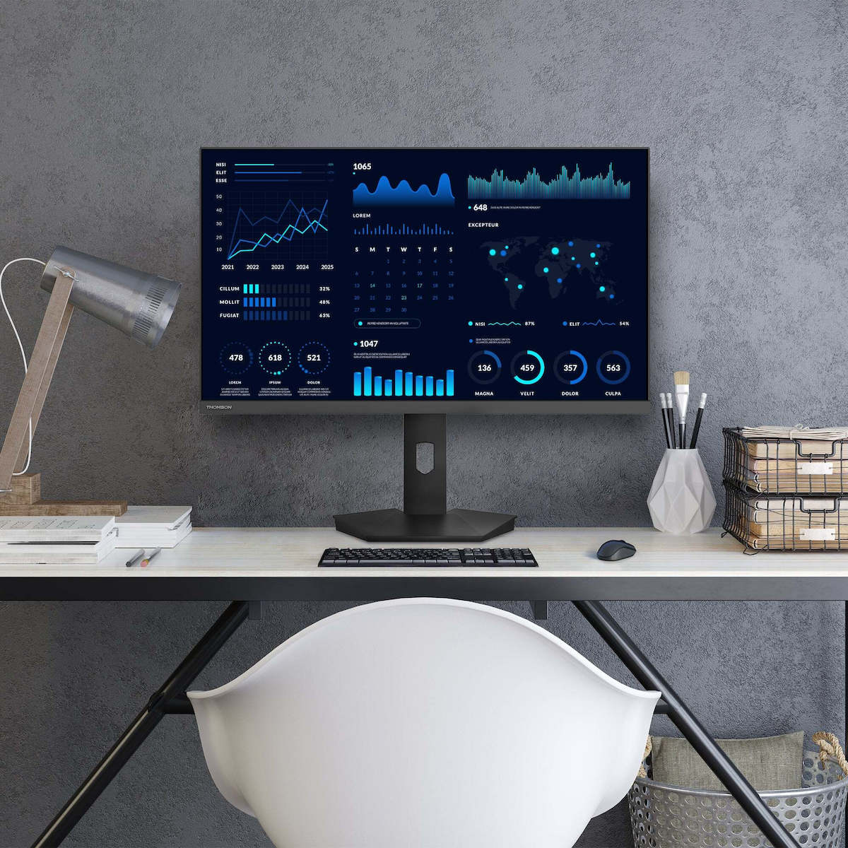 Thomson M27FB5C15 HDR Monitor 27" FHD 1920x1080 view 8