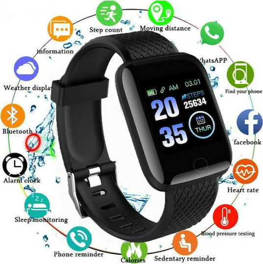 ACP D13 54mm Smartwatch with Heart Rate Monitor (Black) view 4