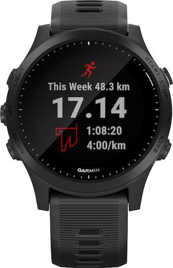 Garmin Forerunner 945 Stainless Steel 47mm Waterproof Smartwatch (Gray) view 1