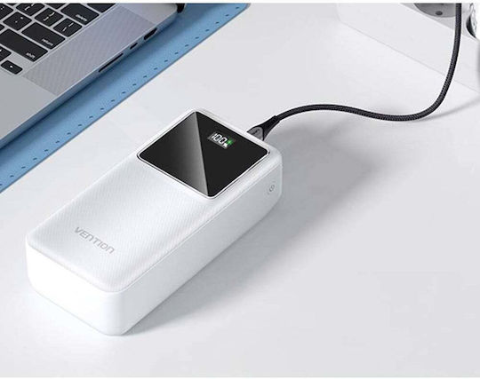 Vention FHMW0 Power Bank 30000mAh 22.5W with 2 USB-A Ports and USB-C Port White Ansicht 5