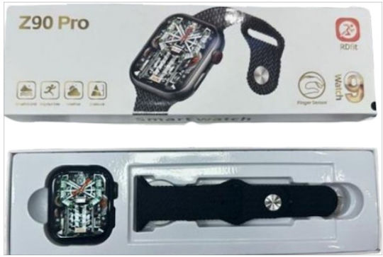 Z90 Pro 49mm Smartwatch with Heart Rate Monitor (Black) vista 2