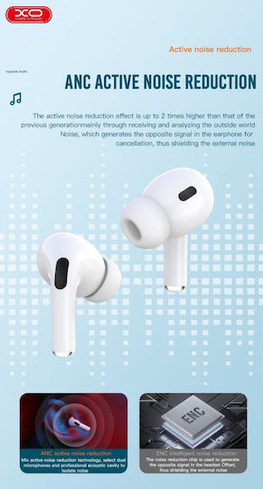 XO EV52 In-ear Bluetooth Handsfree Earphones with Charging Case White view 4