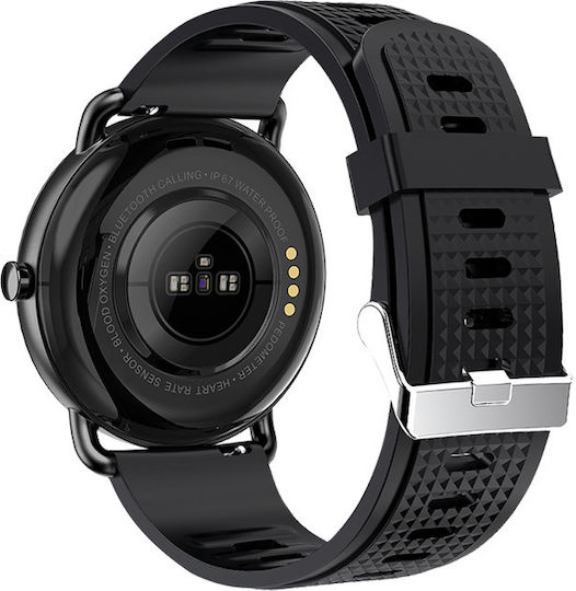 Bluetech Sh8 Smartwatch with Heart Rate Monitor (Black) vue 4