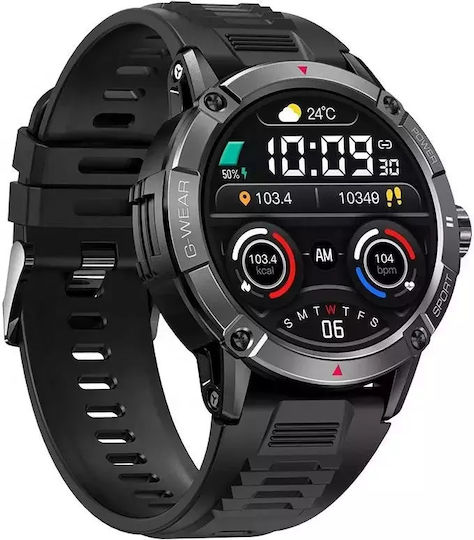 Nubi NX1 49mm Smartwatch with Heart Rate Monitor (Black) view 5