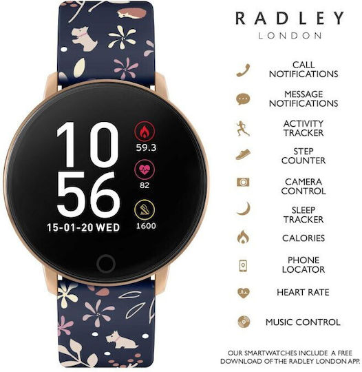 Radley London Smartwatch with Heart Rate Monitor (Blue) view 3