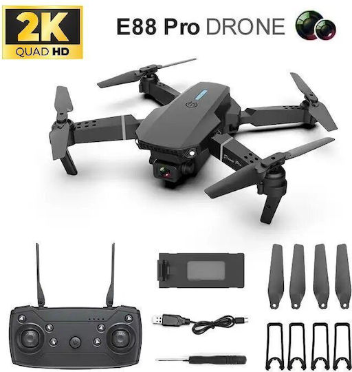 DLB E88 Pro RC Drone with 2K Camera and Controller Grey view 1